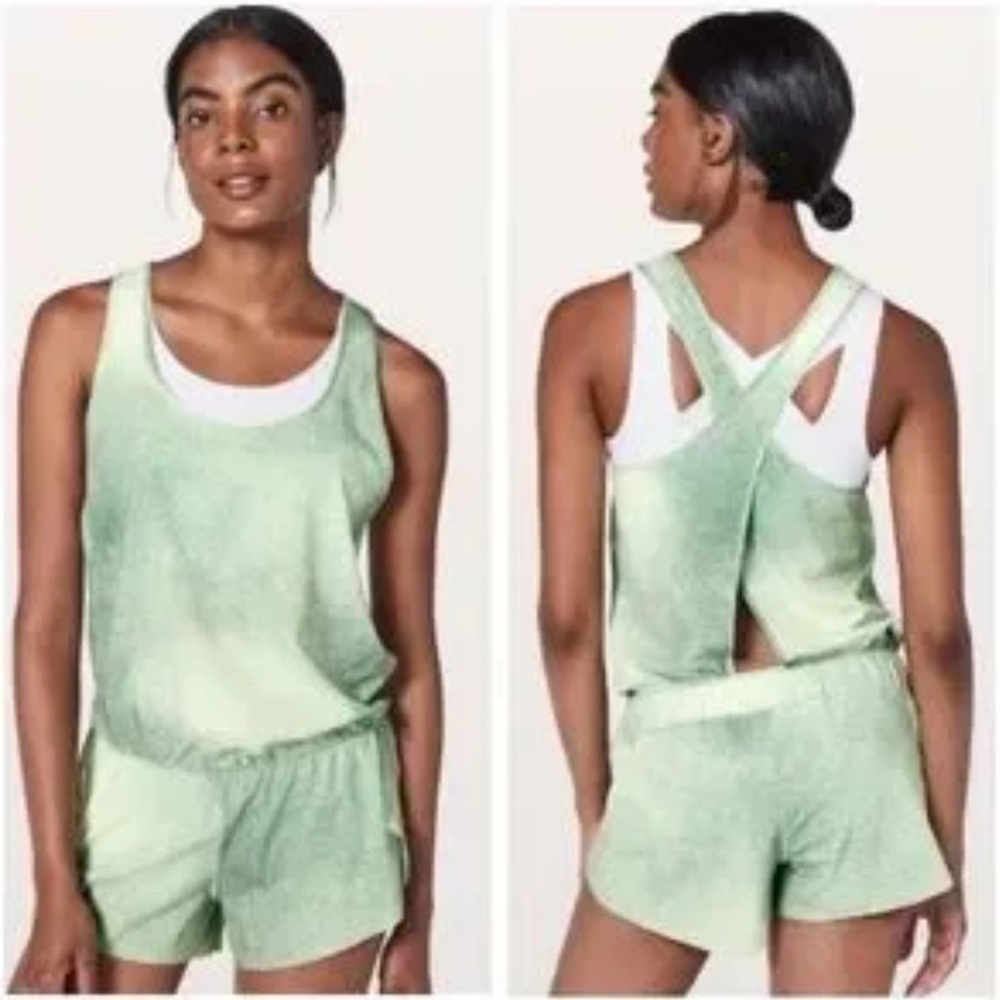 NW0T Lululemon Chase Me One Piece Ultra Light Relaxed Jumpsuit OCSF/CEME SZ:6